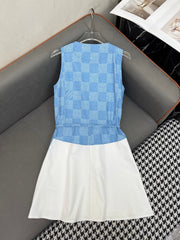 LV TANK DRESS BLUE 25S IN POLYESTER 266630