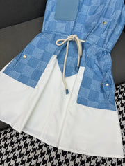 LV TANK DRESS BLUE 25S IN POLYESTER 266630