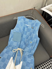 LV TANK DRESS BLUE 25S IN POLYESTER 266630