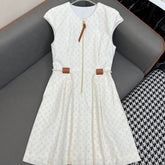 LV FRONT ZIP SLEEVELESS DRESS 25S IN POLYESTER 266640