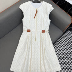 LV FRONT ZIP SLEEVELESS DRESS 25S IN POLYESTER 266640