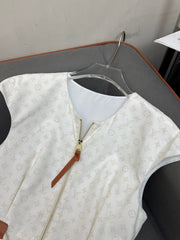 LV FRONT ZIP SLEEVELESS DRESS 25S IN POLYESTER 266640