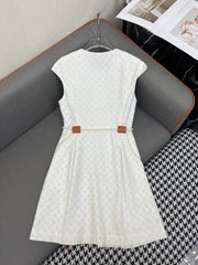 LV FRONT ZIP SLEEVELESS DRESS 25S IN POLYESTER 266640