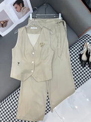 SET SLEEVELESS TOP AND TENCEL PANTS