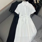 DIOR LONG SHIRT DRESS 25S IN COTTON JACQUARD 266617