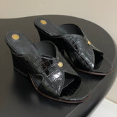 HIGH HEELS 80 MM IN BLACK CALFSKIN SNAKE EMBOSSING