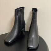 BALENCIAGA 25S ANKLE BOOTS 65 MM IN BLACK COW LEATHER