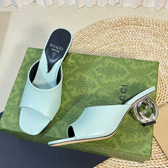 GG Women's Heeled Sandals Vivid Sky Blue