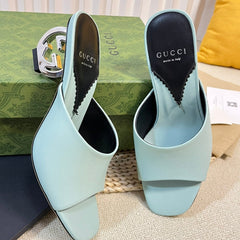 GG Women's Heeled Sandals Vivid Sky Blue