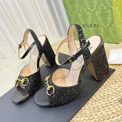 GG Women Sandal High Heels Black