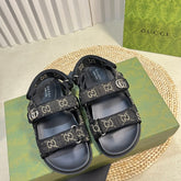 GG Sandal With Double G Black Caro