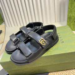 GG Sandal With Double G Black