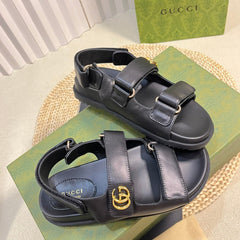 GG Sandal With Double G Black