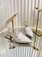 BOY SLINGBACK PUMP 35MM 25S IN WHITE CALFSKIN