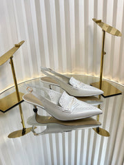 BOY SLINGBACK PUMP 35MM 25S IN WHITE CALFSKIN