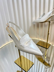 BOY SLINGBACK PUMP 35MM 25S IN WHITE CALFSKIN