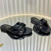 LACE SANDALS IN BLACK CALFSKIN