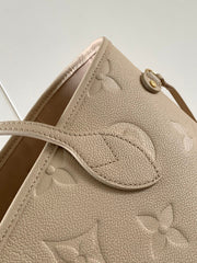 NEVERFULL 32 LIGHT BEIGE MONOGRAM EMPREINTE LEATHER