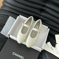 MARY JANE SHOES IN GREY LAMBSKIN