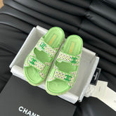 Mule Sandals Sheepskin Light Green
