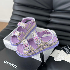 Dad Sandals Sheepskin Heather Purple