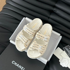 Mule Sandals Sheepskin Beige Cream