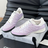 CC SNEAKER IN PALE PURPLE MIX WHITE EMBROIDERED LAMBSKIN