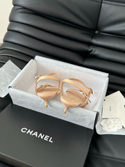 MID-HEEL 35 MM SANDAL IN NUDE TAN SHEEPSKIN