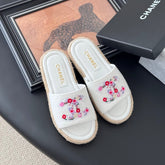 SLIPPERS IN WHITE SHEEPSKIN MIX FABRIC AND STRAPS BASE