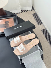 SLIPPER IN PEACH PINK CALFSKIN