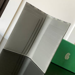 RICHELIEU CHECKBOOK WALLET 19 IN GREY GOYARDINE CANVAS AND CALFSKIN