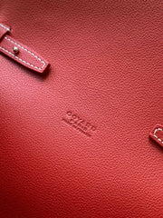 CHYPRE WALLET-POUCH 21 IN CLASSIC RED GOYARDINE CANVAS AND CALFSKIN