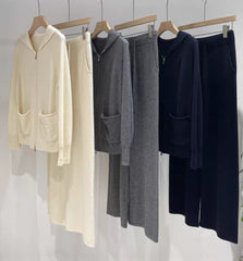 LP KNIT CARDIGAN & WIDE-LEG PANTS SET STYLE 39