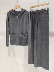 LP KNIT CARDIGAN & WIDE-LEG PANTS SET STYLE 39