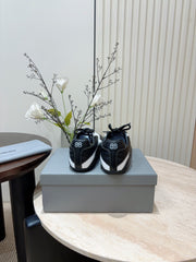 SOCCER SNEAKER IN BLACK MIX WHITE QUILTED LAMBSKIN