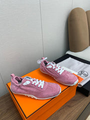 SKATEBOARD SHOES DARK PINK SUEDE