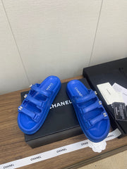 DAD SANDAL IN COBALT BLUE LAMBSKIN MULE