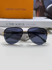 PILOT SUNGLASSES 582592 IN GOLD METAL BLACK LENSES