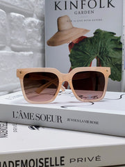 SQUARE SUNGLASSES 632877 IN PINK CLEAR ACETATE