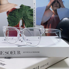 SQUARE SUNGLASSES 632887 IN CLEAR ACETATE