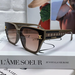 SQUARE SUNGLASSES 632896 IN BROWN ACETATE