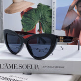 GLIMPSE CAT EYE SUNGLASSES 555886 IN BLACK ACETATE