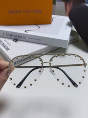 PARTY PILOT SUNGLASSES 567463 IN GOLD METAL CLEAR LENSES