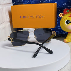 SIGNATURE SQUARE SUNGLASSES 567476 IN GOLD METAL BLACK LENSES