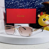 SIGNATURE C DE RECTANGULAR FRAME SUNGLASSES 533233 IN METAL