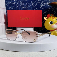 SIGNATURE C DE RECTANGULAR FRAME SUNGLASSES 533233 IN METAL