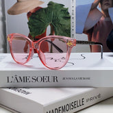 BEE EMBELLISHED BUTTERFLY FRAME SUNGLASSES 570242 IN ACETATE