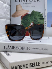 LADY 95.22 S2F SUNGLASS 571585 IN HAVANA ACETATE GREY LENSES