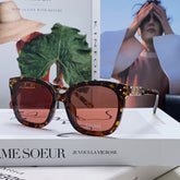 TRIOMPHE SUNGLASSES 573251 IN HAVANA ACETATE METAL LOGO