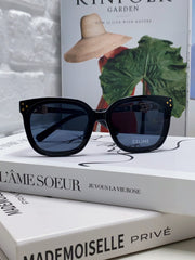 TRIOMPHE SUNGLASSES 573252 IN BLACK ACETATE METAL LOGO